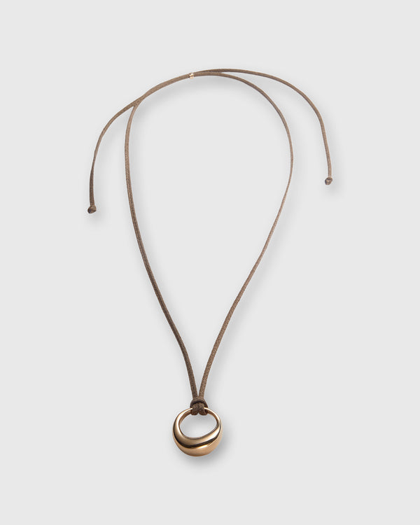 sid mashburn Organic Ring Pendant Necklace in Gold/Dark Brown