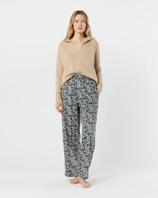 sid mashburn Pajama Pant in Blue/Green Mitsi Liberty Fabric