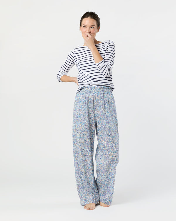 sid mashburn Pajama Pant in Blue Wiltshire Liberty Fabric