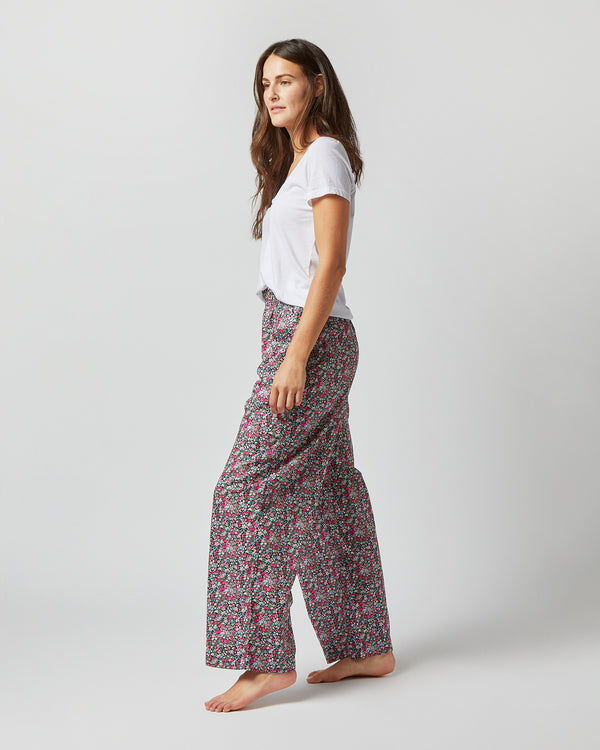 Sid Mashburn Pajama Pant In Pink/Sky/Green Floral Affair Liberty Fabric