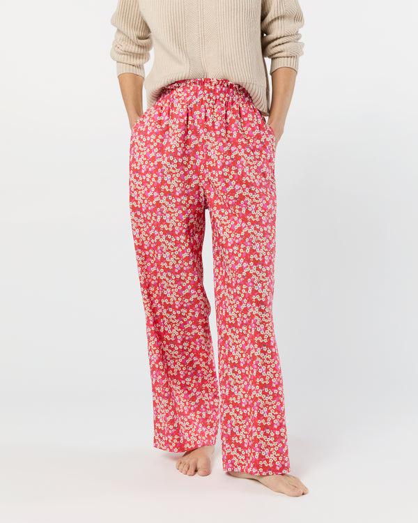 Sid Mashburn Pajama Pant In Red Mitsi Liberty Fabric