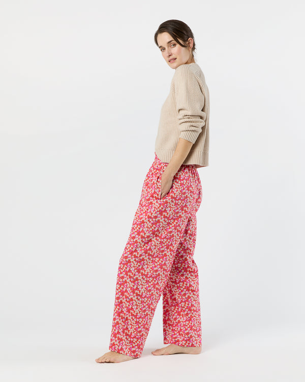 Sid Mashburn Pajama Pant In Red Mitsi Liberty Fabric