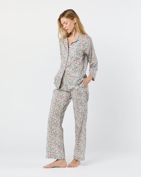 sid mashburn Pajama Set in Blue Betsy Liberty Fabric