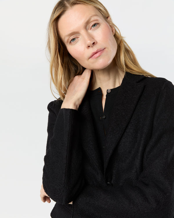 Sid Mashburn Palmer Blazer In Black Pressed Boiled Wool