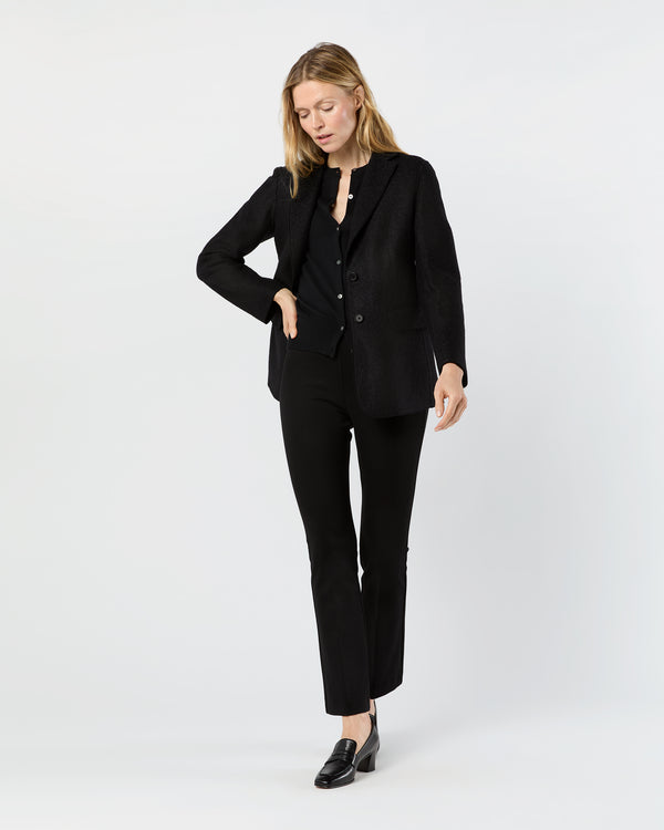 Sid Mashburn Palmer Blazer In Black Pressed Boiled Wool