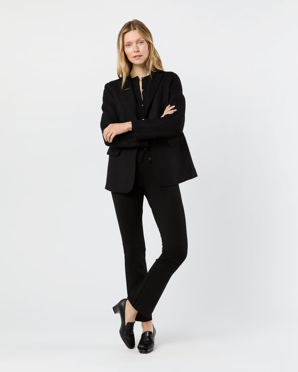 sid mashburn Palmer Blazer in Black Pressed Boiled Wool