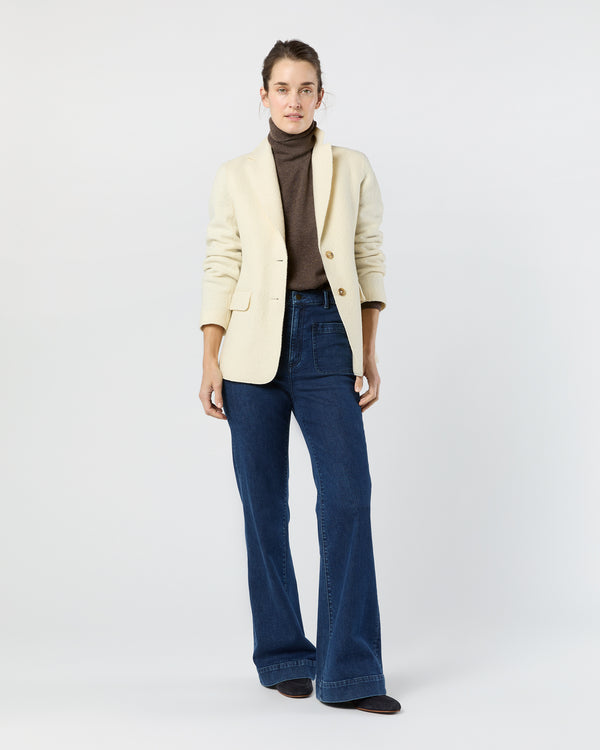 Sid Mashburn Palmer Blazer In Ivory Pressed Boiled Wool