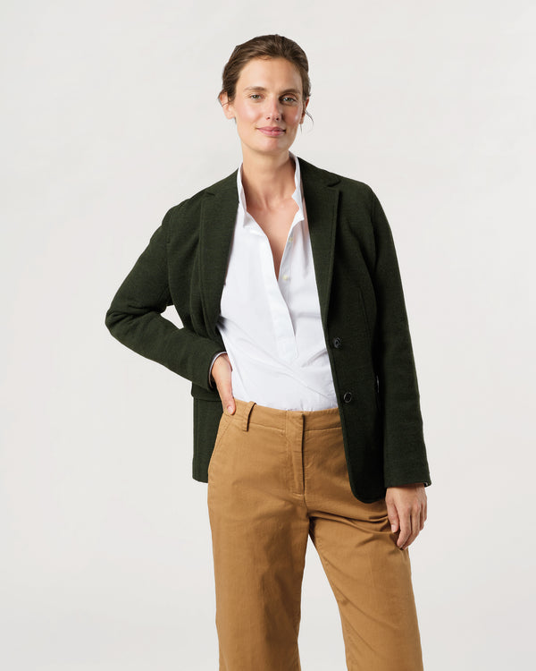 sid mashburn Palmer Jacket in Dark Olive Pique Knit