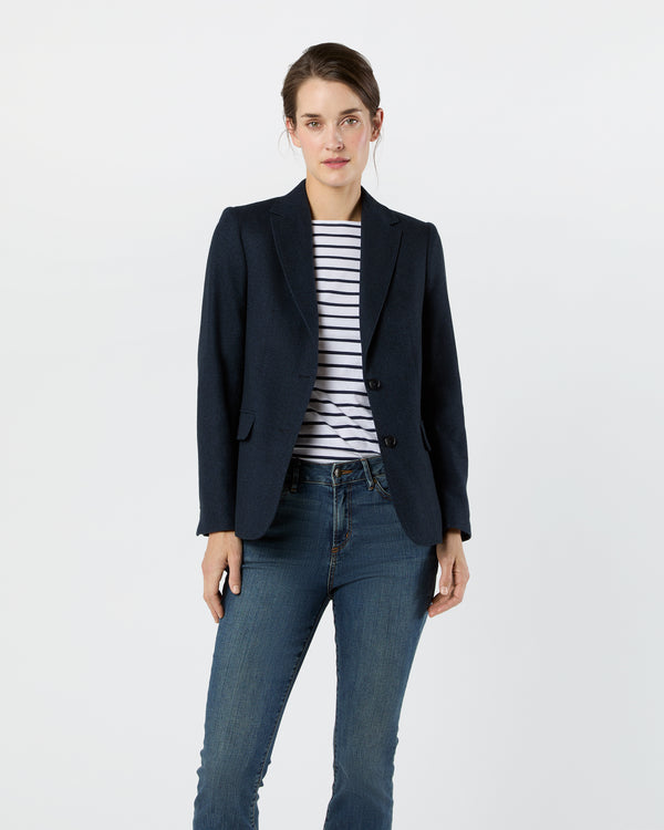 sid mashburn Palmer Jacket in Navy Cashmere Herringbone Tweed