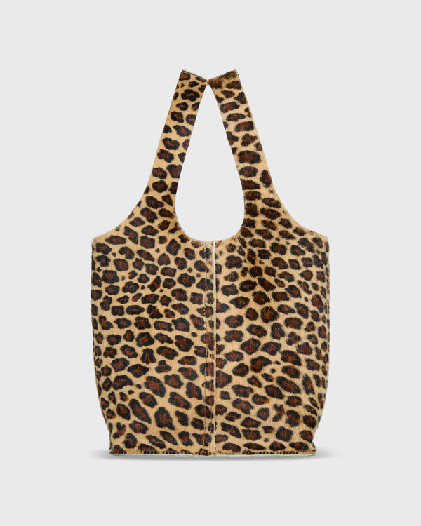 sid mashburn Paola Bucket Bag in Mini Leopard Calf Hair