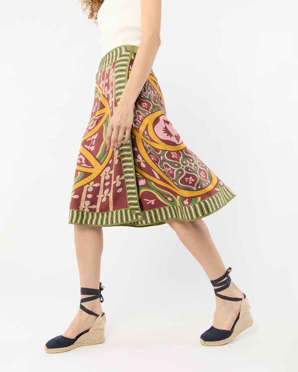 Sid Mashburn Pareo Midi Skirt In Eclipse Silk Twill