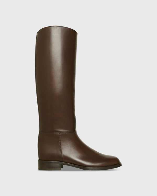 sid mashburn Pull-On Riding Boot in Dark Brown Leather