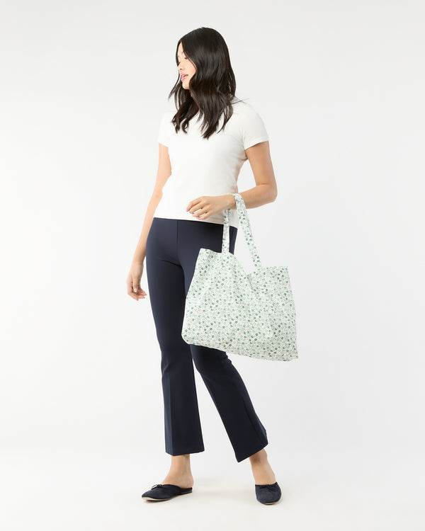 Sid Mashburn Reusable Tote Bag In Green Indigo Berry Liberty Fabric