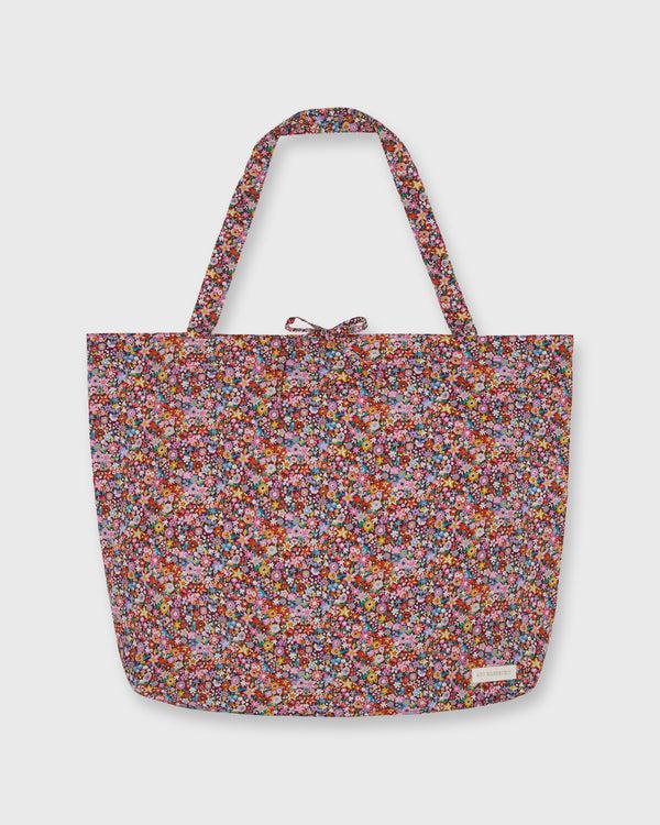 sid mashburn Reusable Tote Bag in Pink/Orange Dazzle Liberty Fabric