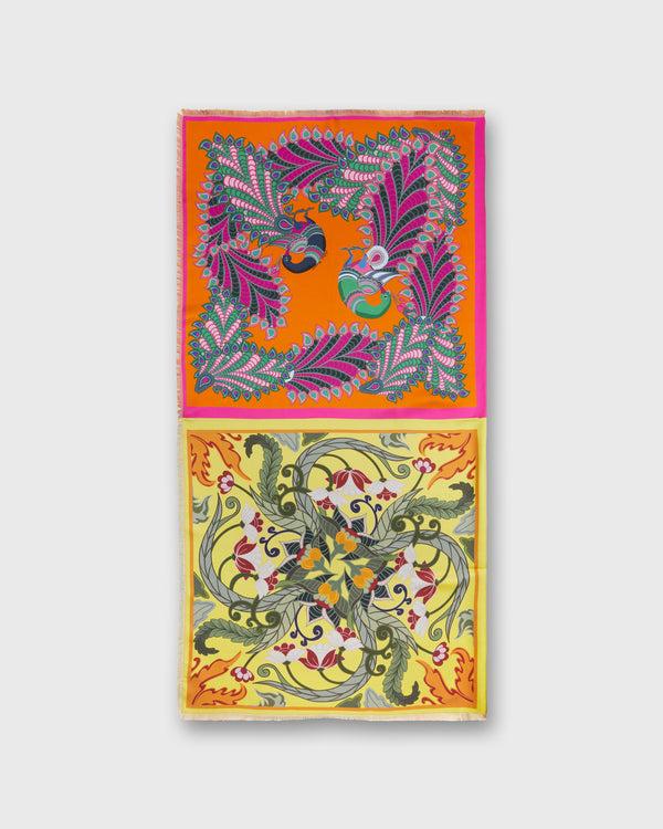 Sid Mashburn Reversible Four Square Scarf In Multi Print