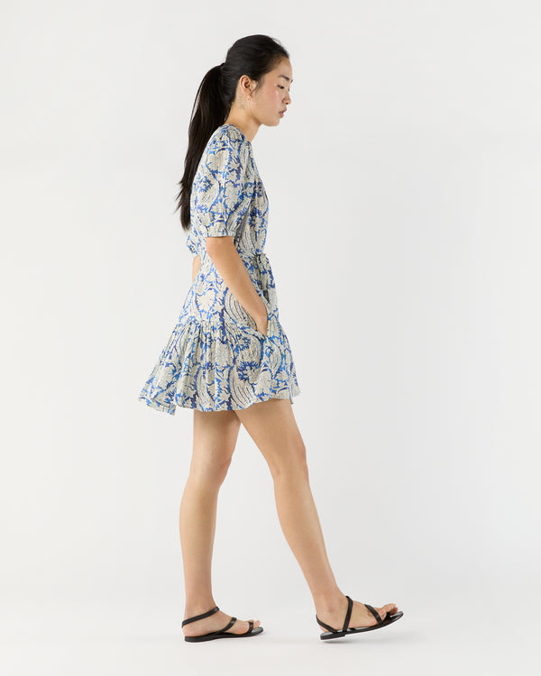 Sid Mashburn Rosalie Short Sleeve Mini Dress In Ciel