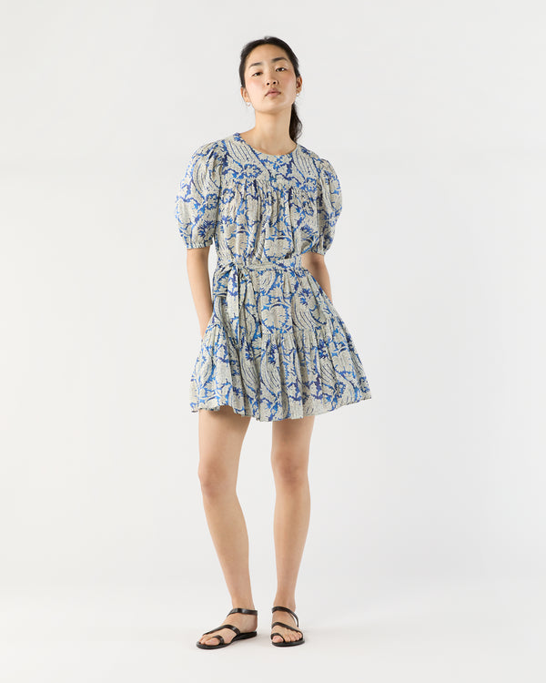 sid mashburn Rosalie Short Sleeve Mini Dress in Ciel