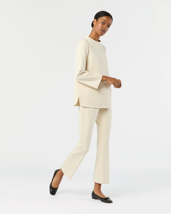 Sid Mashburn Samantha Top In Bisque Bi-Stretch Tricotine