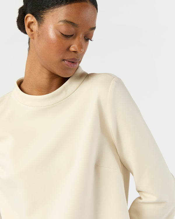 Sid Mashburn Samantha Top In Bisque Bi-Stretch Tricotine