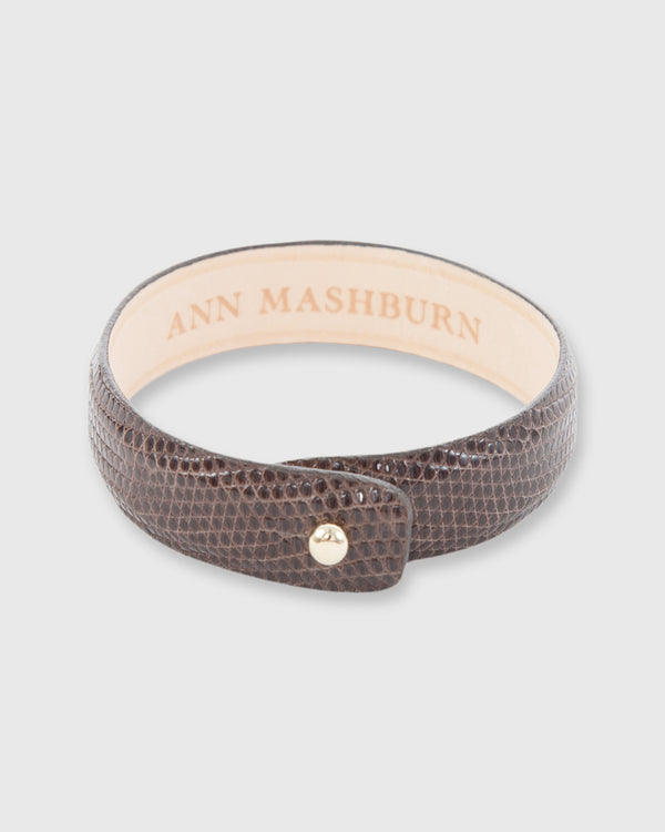 sid mashburn 0.5" Lizard Cuff Bracelet in Brown