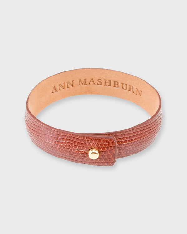 sid mashburn 0.5" Lizard Cuff Bracelet in Cognac