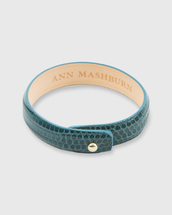 sid mashburn 0.5" Lizard Cuff Bracelet in Dark Teal