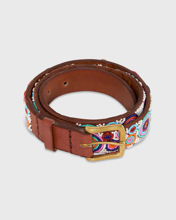 sid mashburn 1.25" African Beaded Belt in Multi Geo