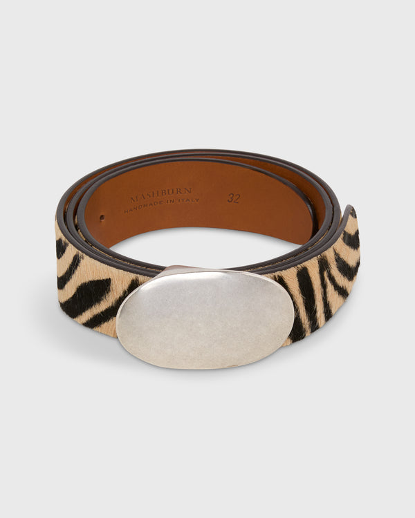 sid mashburn 1.5" Conroy Belt in Zebra Calf Hair