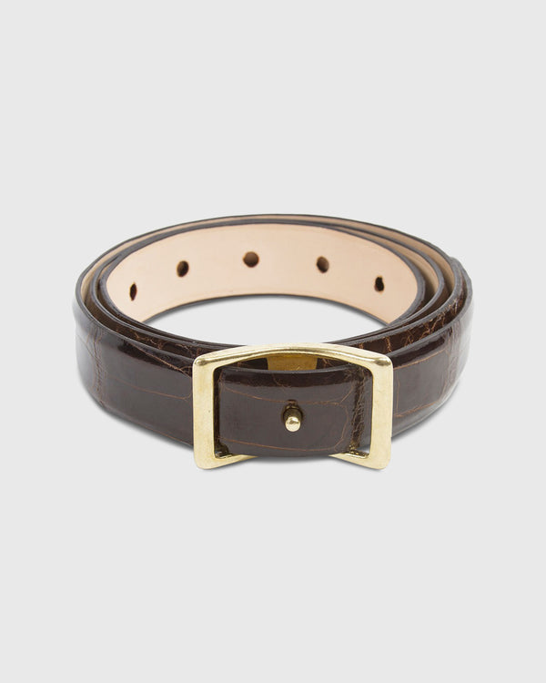 sid mashburn 1" Conroy Belt in Chocolate Alligator