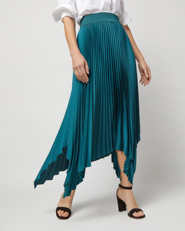 Sid Mashburn Ade Skirt In Dark Teal