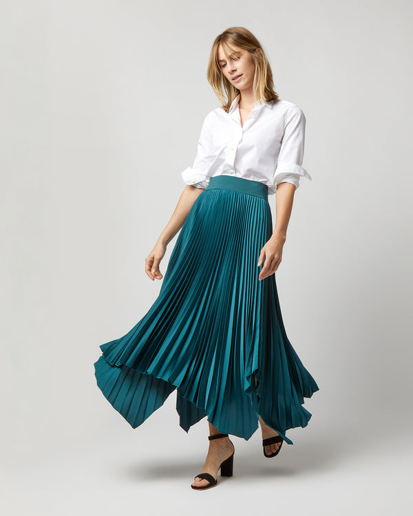 Sid Mashburn Ade Skirt In Dark Teal