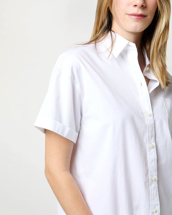 Sid Mashburn Agnes Shirt In White Poplin