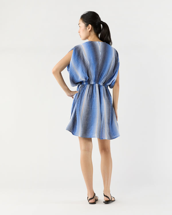 Sid Mashburn Alem Plunge Dress In Feven Blue