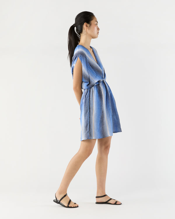 Sid Mashburn Alem Plunge Dress In Feven Blue