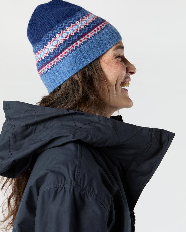 Sid Mashburn Alpine Beanie In Blue Morning