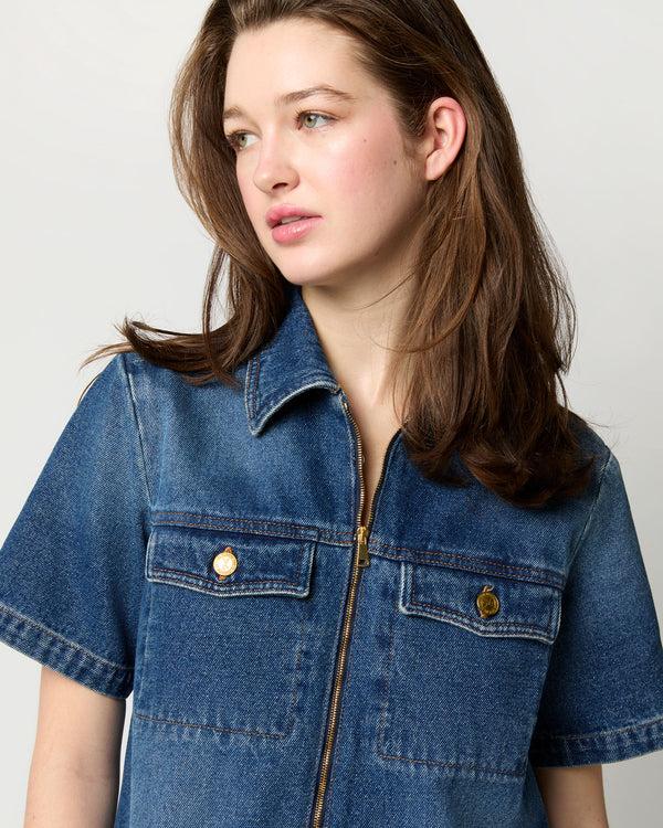 Sid Mashburn Amanda Dress In Washed Indigo