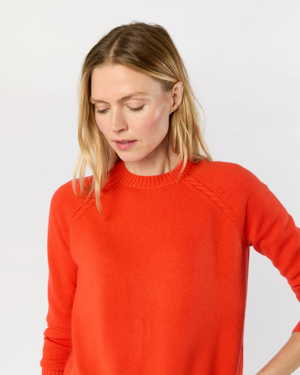 Sid Mashburn Aria Sweater In Flame Cashmere