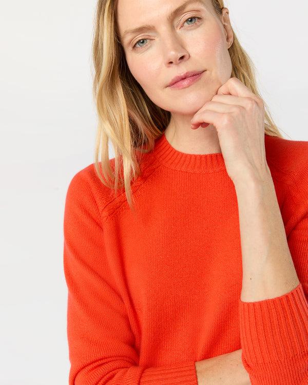 Sid Mashburn Aria Sweater In Flame Cashmere