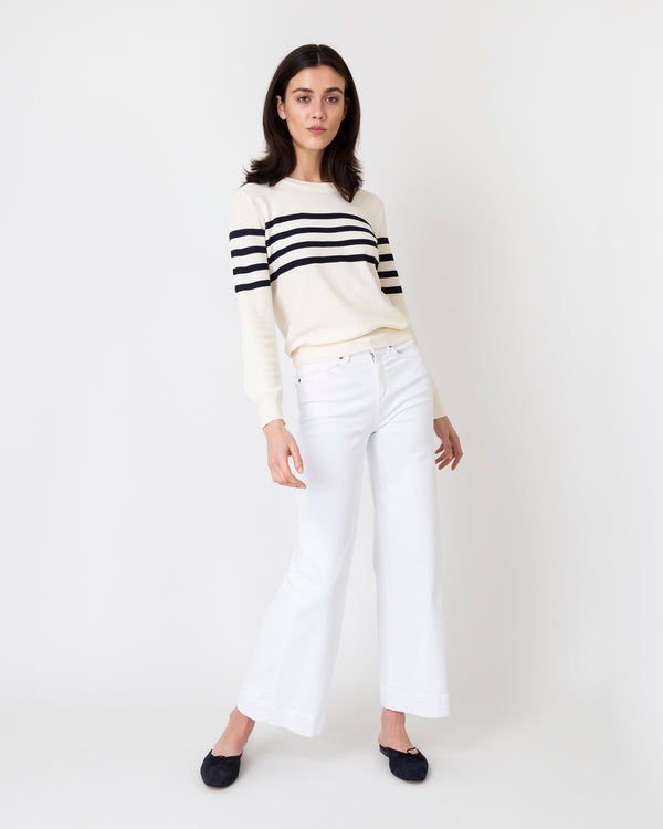 Sid Mashburn Ariane Sweater In Ecru