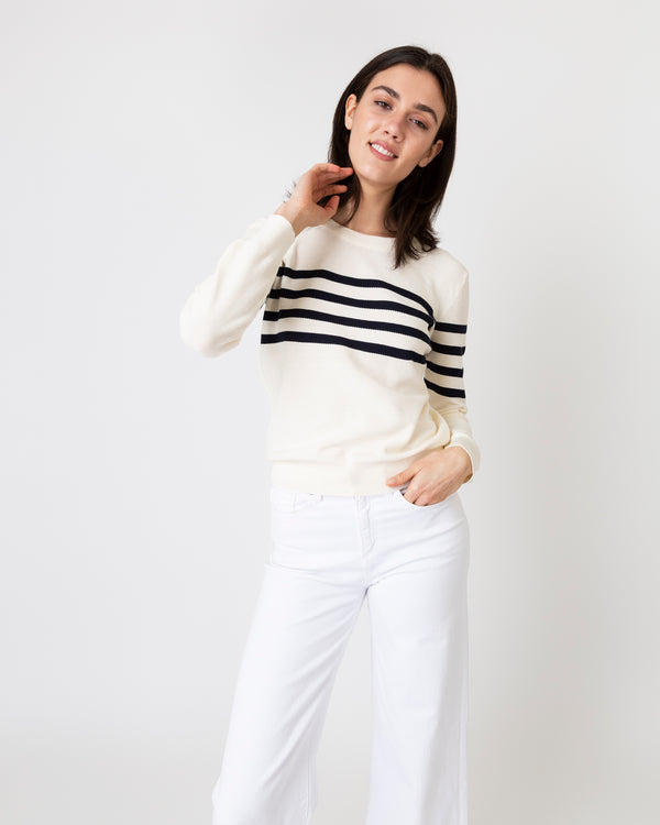 sid mashburn Ariane Sweater in Ecru