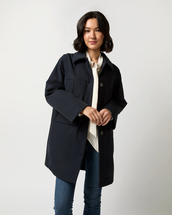 sid mashburn Aveline Coat in Navy Blue