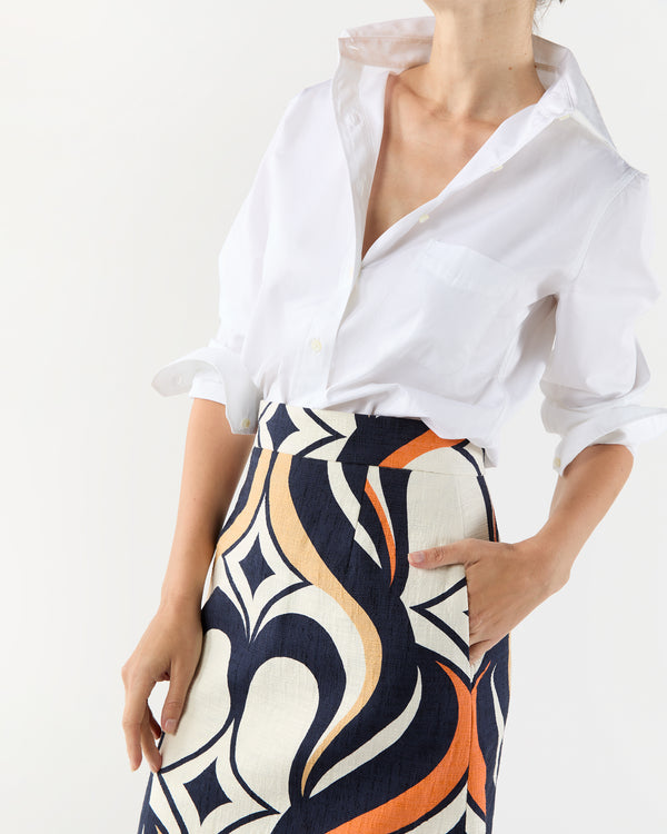 Sid Mashburn Baia Skirt In Jive Macro Cotton