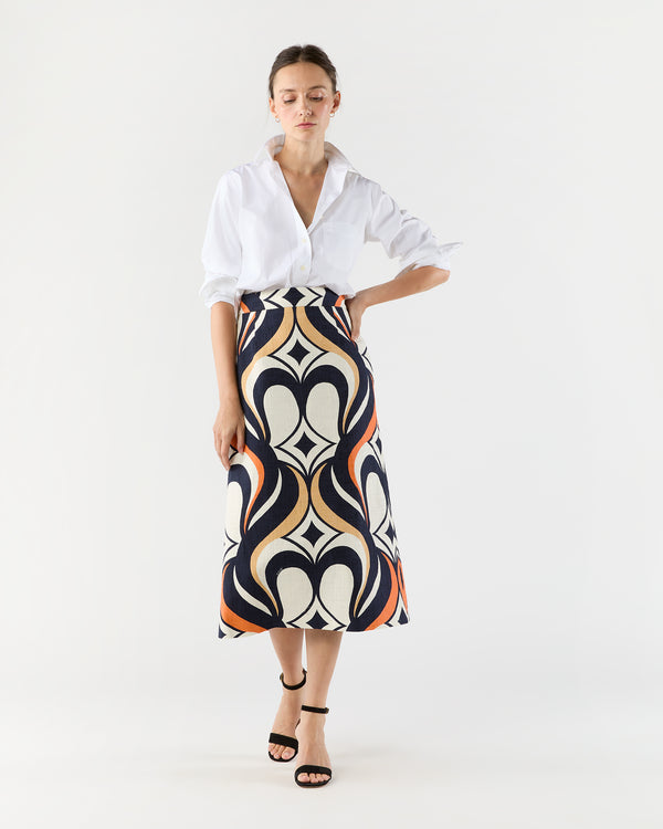 sid mashburn Baia Skirt in Jive Macro Cotton