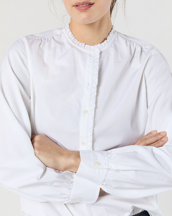 Sid Mashburn Becca Shirt In White Poplin