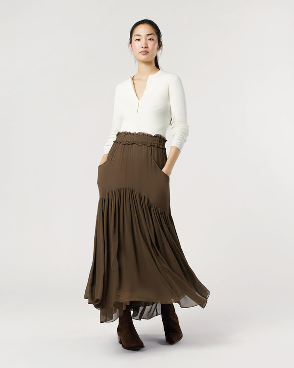 Sid Mashburn Besma Skirt In Khaki