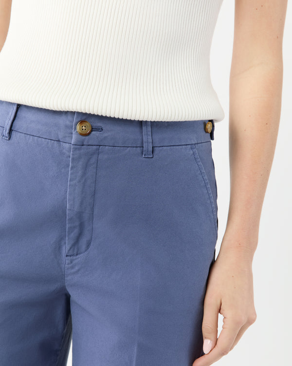 Sid Mashburn Billie Pant In Blue Stretch Canvas