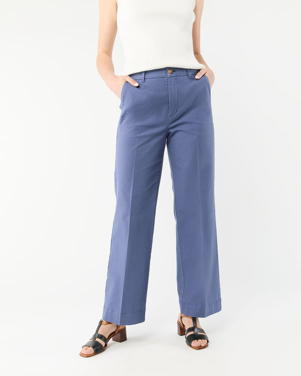 Sid Mashburn Billie Pant In Blue Stretch Canvas