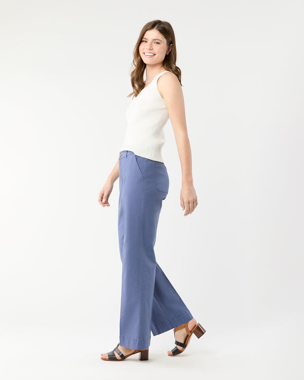 Sid Mashburn Billie Pant In Blue Stretch Canvas