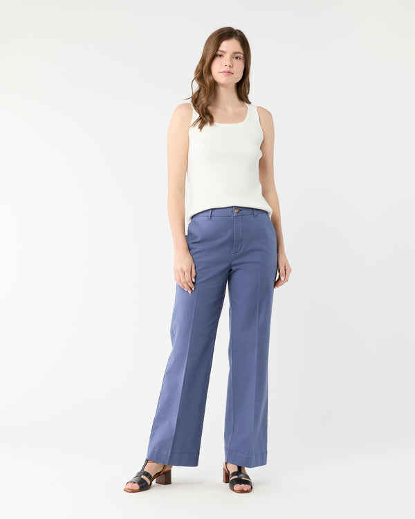 sid mashburn Billie Pant in Blue Stretch Canvas