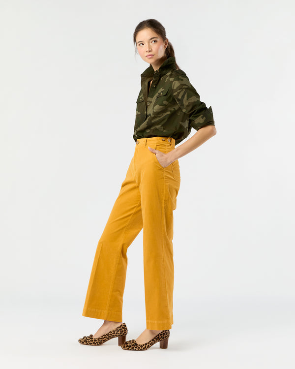 Sid Mashburn Billie Pant In Gold Stretch Baby Cord